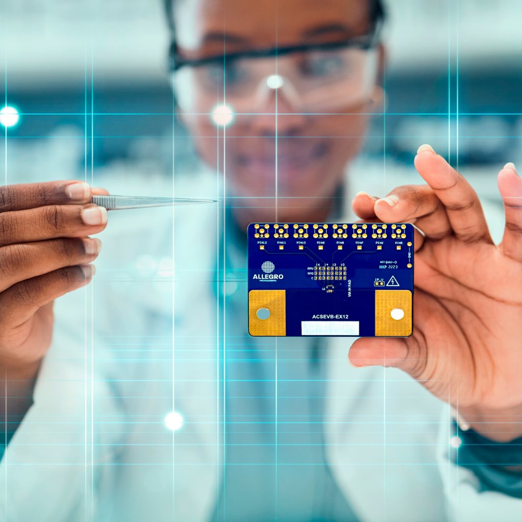 Engineer working on PCB